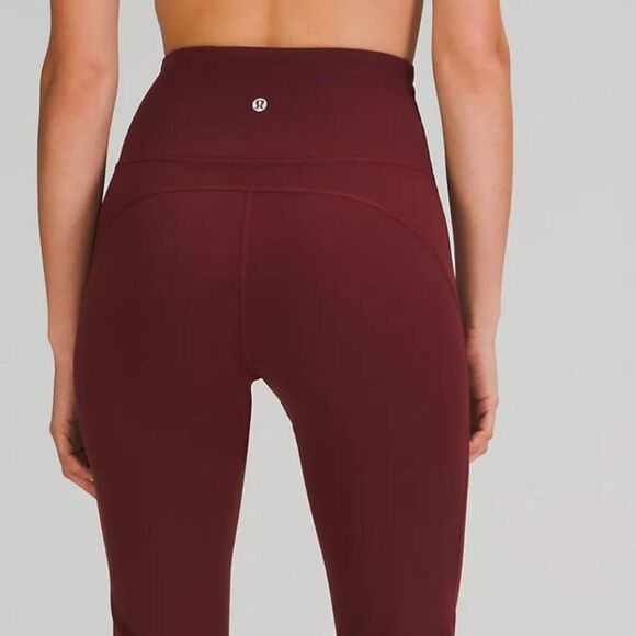 LULULEMON  Groove Pant Flare Super High Rise Leggings RED MERLOT Wine SIZE 4 NWT - Picture 8 of 15
